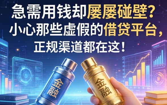 急需用钱却屡屡碰壁？小心那些虚假的借钱平台，正规渠道都在这！