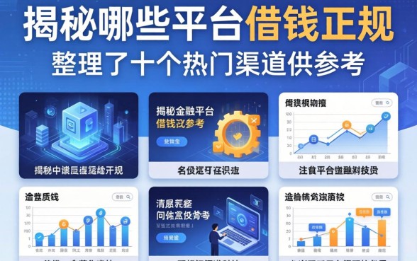 揭秘哪些平台借钱正规，整理了十个热门渠道供参考