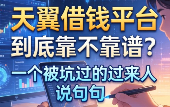 天翼借钱平台到底靠不靠谱？一个被坑过的过来人说几句