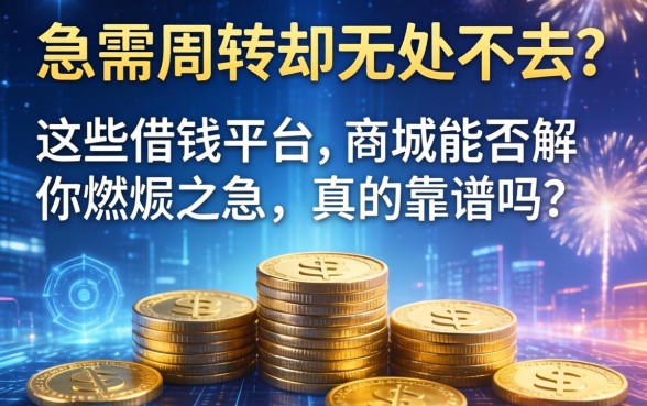 急需周转却无处可去？这些借钱平台的商城能否解你燃眉之急，真的靠谱吗？