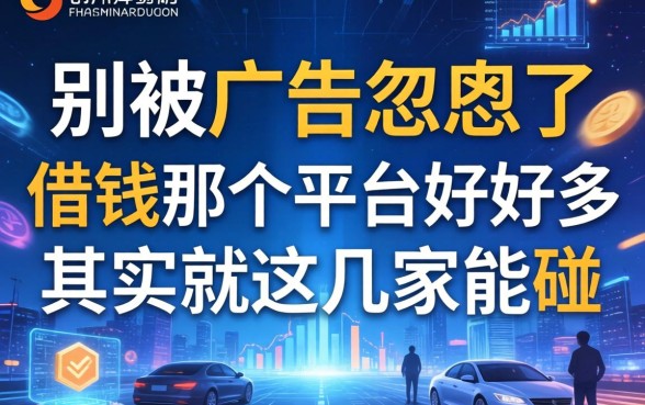 别被广告忽悠了，借钱那个平台好多其实就这几家能碰
