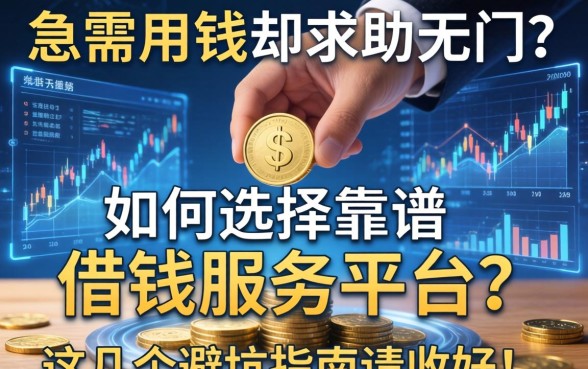 急需用钱却求助无门？如何选择靠谱的借钱服务平台？这几个避坑指南请收好！