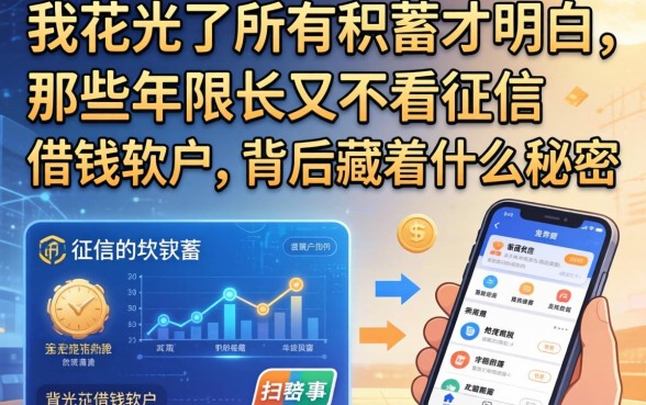 我花光了所有积蓄才明白，那些年限长又不看征信的借钱软件，背后藏着什么秘密