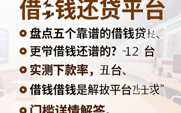 盘点五个靠谱的借钱还贷平台，实测下款率与门槛详情解答
