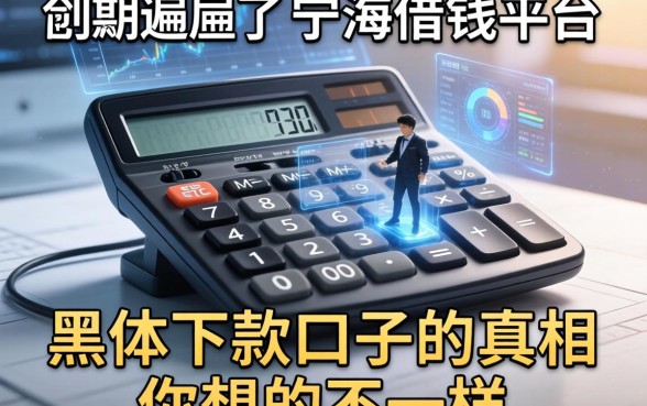 我翻遍了宁海借钱平台,发现黑户下款口子的真相和你想的不一样