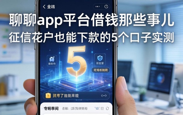 聊聊app平台借钱那些事儿：征信花户也能下款的5个口子实测