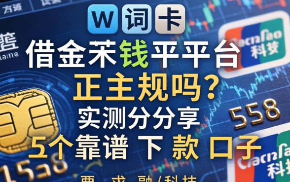 we卡借钱平台正规吗？实测分享五个靠谱下款口子