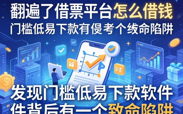 我翻遍了借条平台怎么借钱，发现门槛低易下款软件背后有个致命陷阱