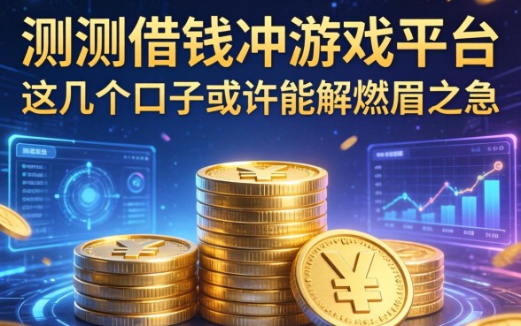 实测借钱冲游戏平台,这几个口子或许能解燃眉之急