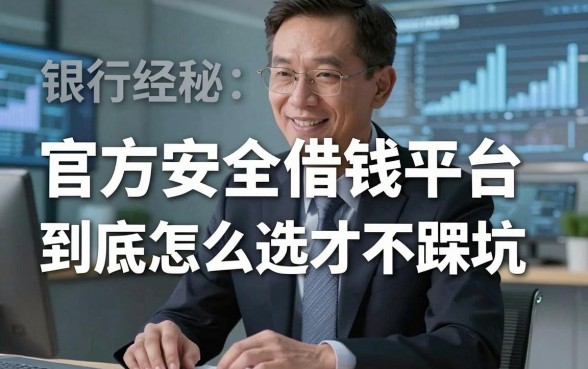 银行经理揭秘：官方安全借钱平台到底怎么选才不踩坑