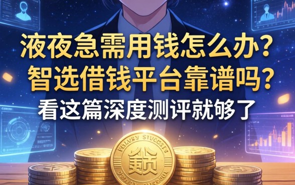 深夜急需用钱怎么办？智选借钱平台靠谱吗？看这篇深度测评就够了