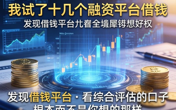我试了十几个融资平台借钱，发现借钱平台不看综合评估的口子根本不是你想的那样