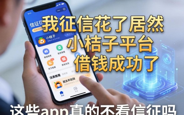 我征信花了居然在小桔子平台借钱成功了,这些app真的不看征信吗