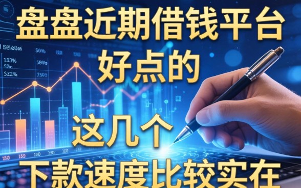 盘点近期借钱平台好点的，这几个下款速度比较实在