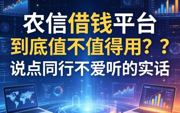 农信借钱平台到底值不值得用？说点同行不爱听的实话