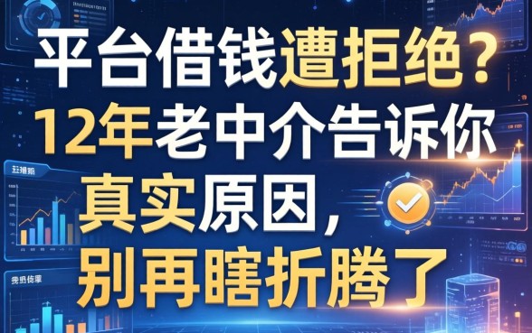 平台借钱遭拒绝？12年老中介告诉你真实原因，别再瞎折腾了