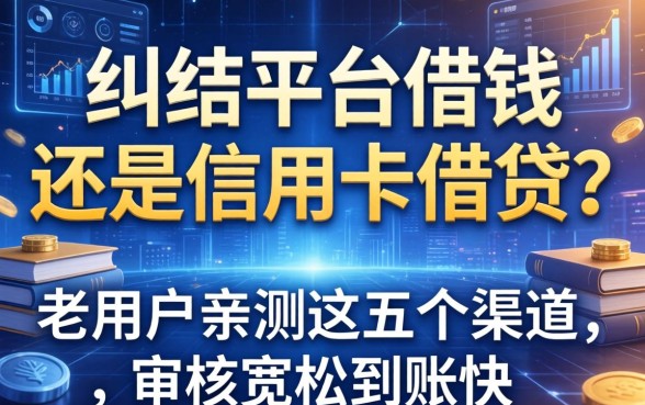 纠结平台借钱还是信用卡借钱？老用户亲测这五个渠道，审核宽松到账快