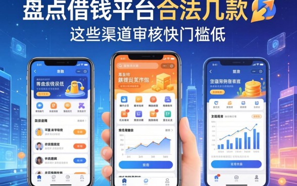 盘点借钱平台合法的几款应用，这些渠道审核快门槛低
