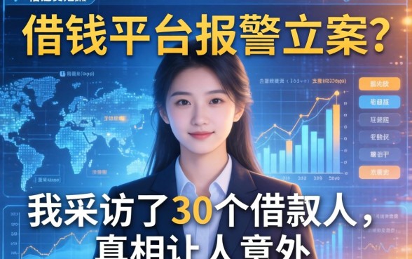 借钱平台报警立案？我采访了30个借款人，真相让人意外