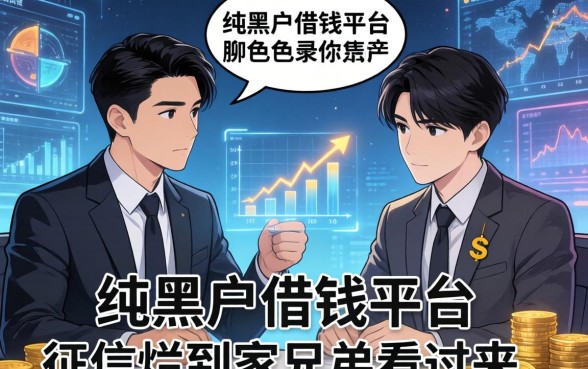 聊聊那些纯黑户借钱平台，征信烂到家的兄弟看过来