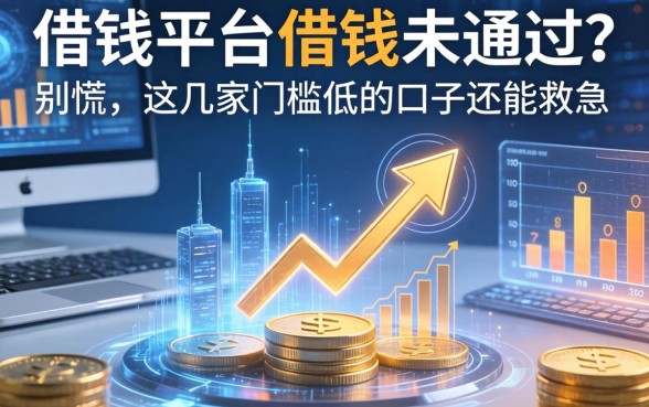 借钱平台借钱未通过？别慌，这几家门槛低的口子还能救急