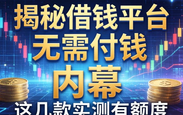 揭秘借钱平台无需付钱的内幕，这几款实测有额度
