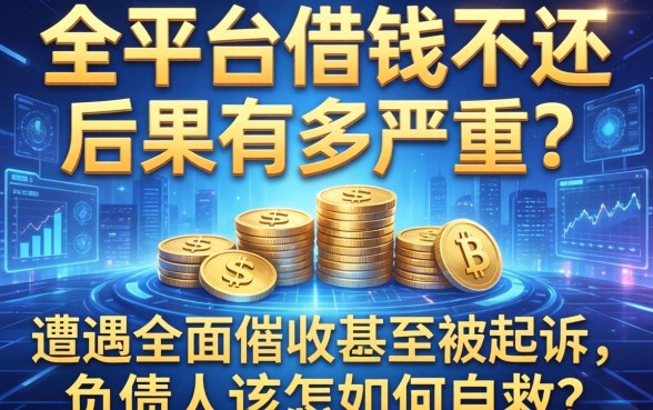 全平台借钱不还后果有多严重？遭遇全面催收甚至被起诉，负债人该如何自救？