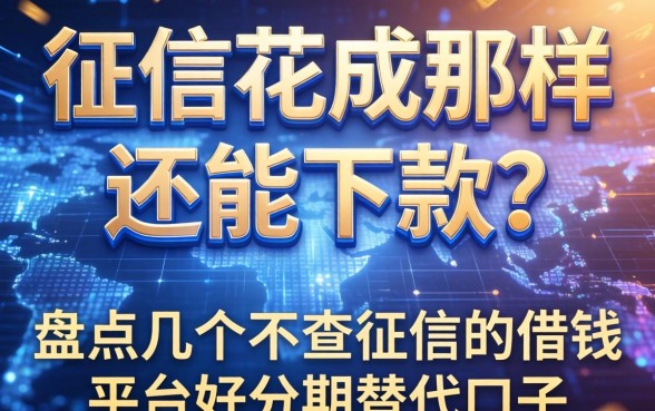 征信花成那样还能下款？盘点几个不查征信的借钱平台好分期替代口子