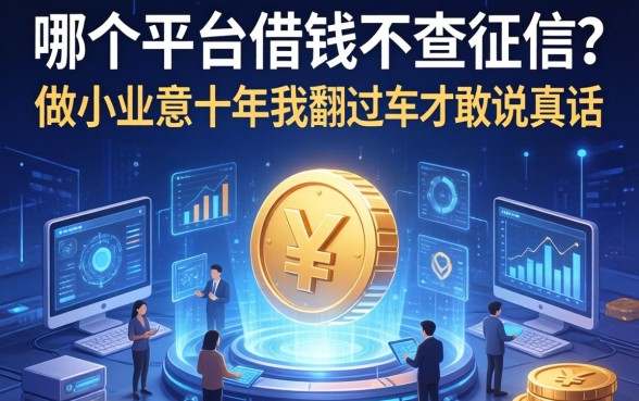 哪个平台借钱不查征信？做小生意十年，我翻过车才敢说真话