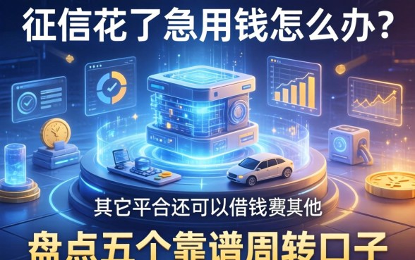 征信花了急用钱怎么办？其它平台还可以借钱吗？盘点五个靠谱周转口子