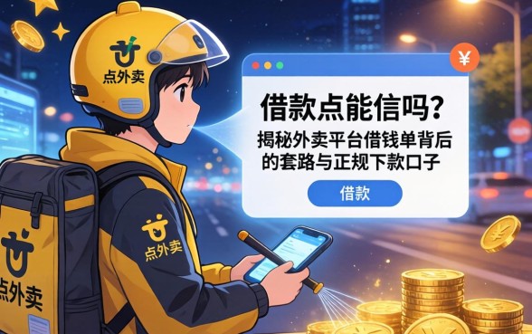 深夜点外卖弹出的借款窗口能信吗？揭秘外卖平台借钱单背后的套路与正规下款口子