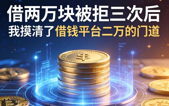 借两万块被拒三次后，我摸清了借钱平台二万的门道