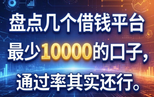 盘点几个借钱平台最少10000的口子，通过率其实还行