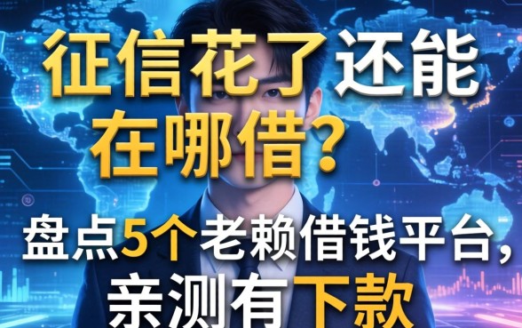 征信花了还能在哪借？盘点5个老赖借钱平台，亲测有下款