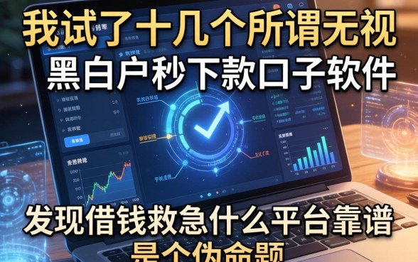 我试了十几个所谓无视黑白户秒下款口子软件，发现借钱救急什么平台靠谱是个伪命题