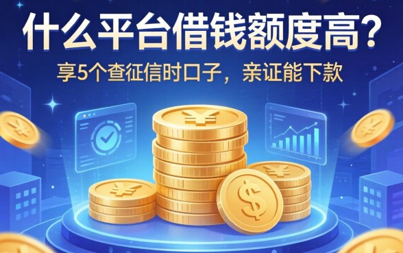 什么平台借钱额度高？分享5个不查征信的口子，亲测能下款