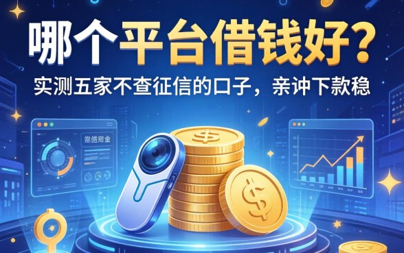 哪个平台借钱好？实测五家不查征信的口子，亲测下款稳