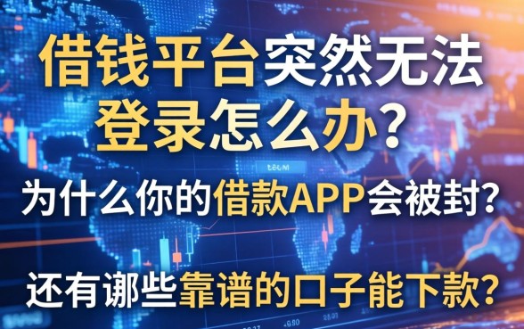 借钱平台突然无法登录怎么办？为什么你的借款APP会被封？还有哪些靠谱的口子能下款？