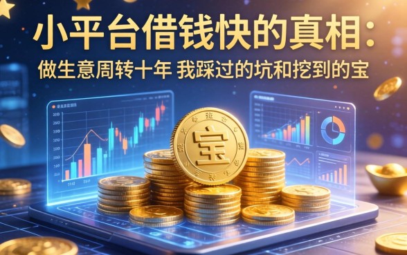 小平台借钱快的真相：做生意周转十年，我踩过的坑和挖到的宝