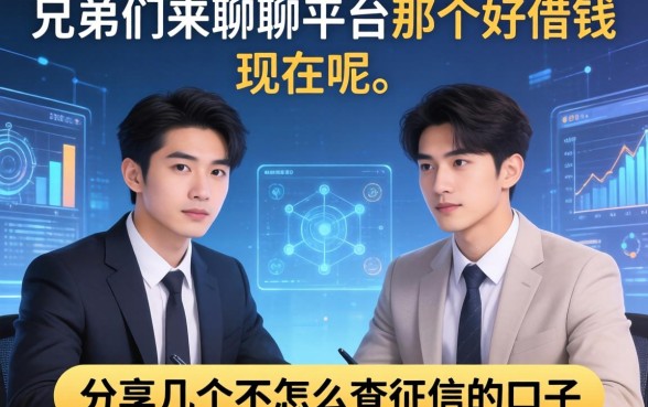 兄弟们来聊聊平台那个好借钱现在呢，分享几个不怎么查征信的口子
