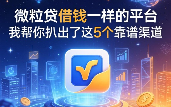 和微粒贷借钱一样的平台，我帮你扒出了这5个靠谱渠道