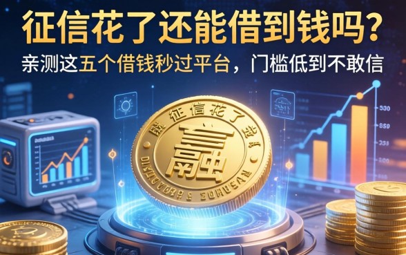征信花了还能借到钱吗？亲测这五个借钱秒过平台，门槛低到不敢信