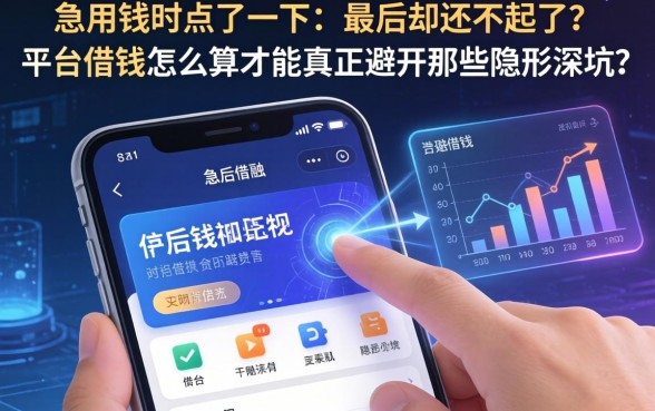 急用钱时点了一下屏幕，最后却还不起了？平台借钱怎么算才能真正避开那些隐形深坑？