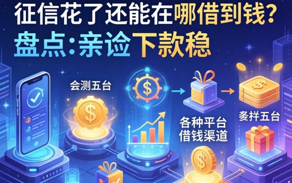 征信花了还能在哪借到钱?盘点五个各种平台借钱渠道,亲测下款稳