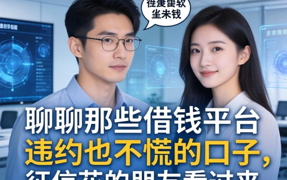 聊聊那些借钱平台违约也不慌的口子，征信花的朋友看过来
