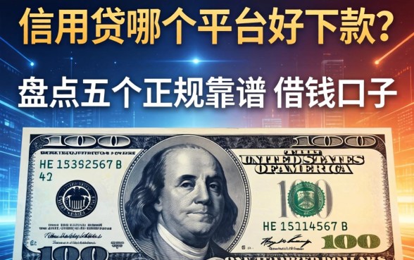 信用贷哪个平台好下款？盘点五个正规靠谱的借钱口子