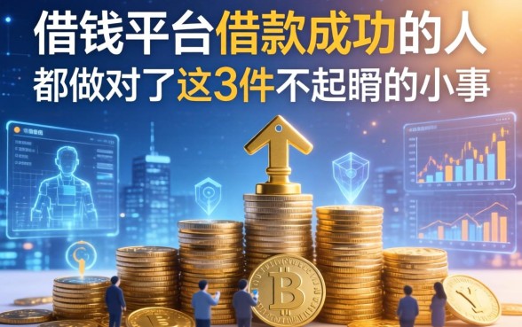 借钱平台借款成功的人，都做对了这3件不起眼的小事