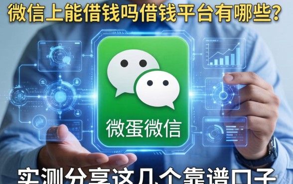 微信上能借钱吗借钱平台有哪些？实测分享这几个靠谱口子