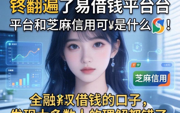 我翻遍了易借钱平台是什么平台和芝麻信用可以借钱的口子，发现大多数人的理解都错了