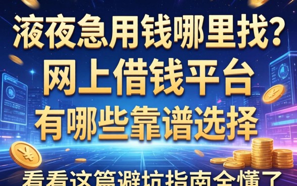 深夜急用钱哪里找？网上借钱平台有哪些靠谱选择？看完这篇避坑指南全懂了